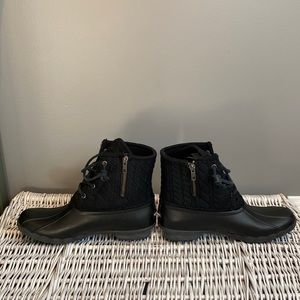 Sperry Black duck boots size 8.5